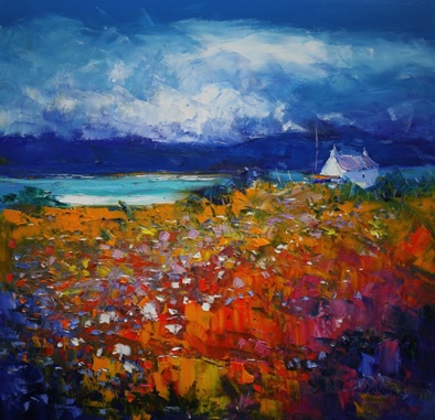 Eveninglight over Kintyre from Gigha 24x24